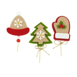 3 décors de Noël assortis en feutrine thème 3