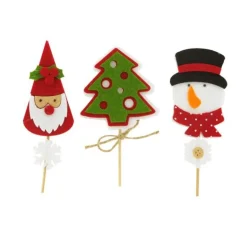 3 décors de Noël assortis en feutrine thème 1