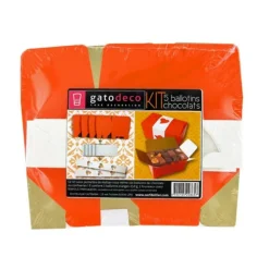 5 Kits "Ballotin Orange 250 g + Fourreau Blanc"