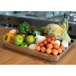 Bac gastronorme plein inox - sans anse - GN 1/1 profondeur 5,5 cm