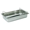 Bac gastronorme plein inox - avec anses panier - GN 1/1 profondeur 10 cm