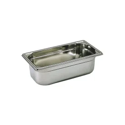 Bac gastronorme plein inox - sans anse - GN 1/3 profondeur 20 cm