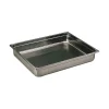 Bac gastronorme plein inox - sans anse - GN 2/1 profondeur 15 cm