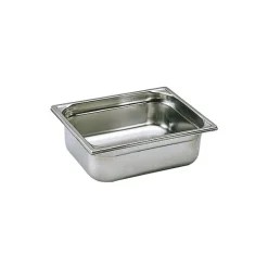 Bac gastronorme plein inox - sans anse - GN 1/2 profondeur 15 cm