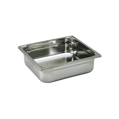 Bac gastronorme plein inox - sans anse - GN 2/3 profondeur 200 cm