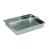 Bac gastronorme plein inox - avec anses escamotables - GN 2/1 profondeur 20 cm