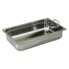 Bac gastronorme plein inox - avec anses escamotables - GN 1/1 profondeur 20 cm