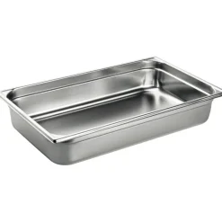 Bac gastronorme plein inox - sans anse - GN 1/1 profondeur 6,5 cm