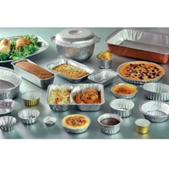 Barquettes jetables en aluminium bords roulés (x100)