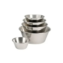 Bassine conique inox, bord roulé ouvert - Ø 24 cm