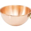 Bassine en cuivre demi-ronde renforcée à blancs 30 cm