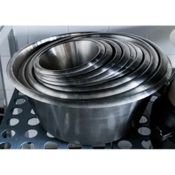 Bassine inox fond plat 18 cm