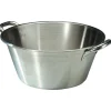 Bassine landaise inox à anses 54 cm