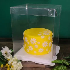 Boîte gâteau transparente - 30 x 30 x 35 cm