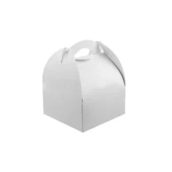 Boîte pâtissière à poignées blanche (x 50)