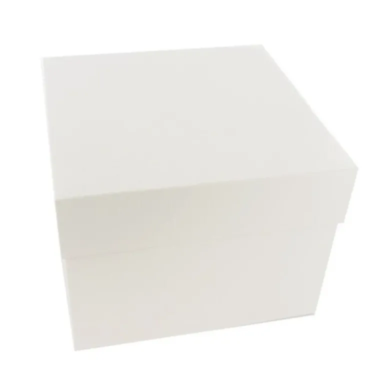 Boîte pâtissière blanche 41 x 41 x H 22 cm