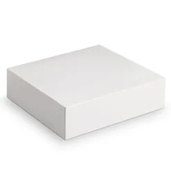 Boîte pâtissière blanche carrée 18 x 18 x 5 cm