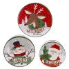 Boîtes à biscuits de Noël rondes x 3 motifs assortis