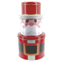 Boîtes à biscuits de Noël Set de 3 à empiler Père Noël