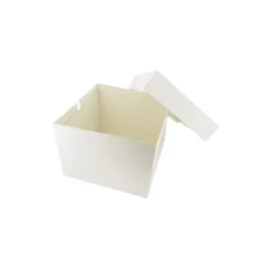 Boîtes pâtissières blanches 25x25 cm Hauteur 20 cm (x 10)
