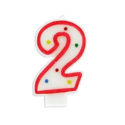 Bougie anniversaire chiffre Fiesta 2