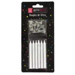 Bougie argentée (x 12)
