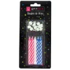 Bougies d'anniversaire 8 cm assorties (x 10)