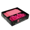 Bougies torsadées 6 cm et bobèches roses (x 125)