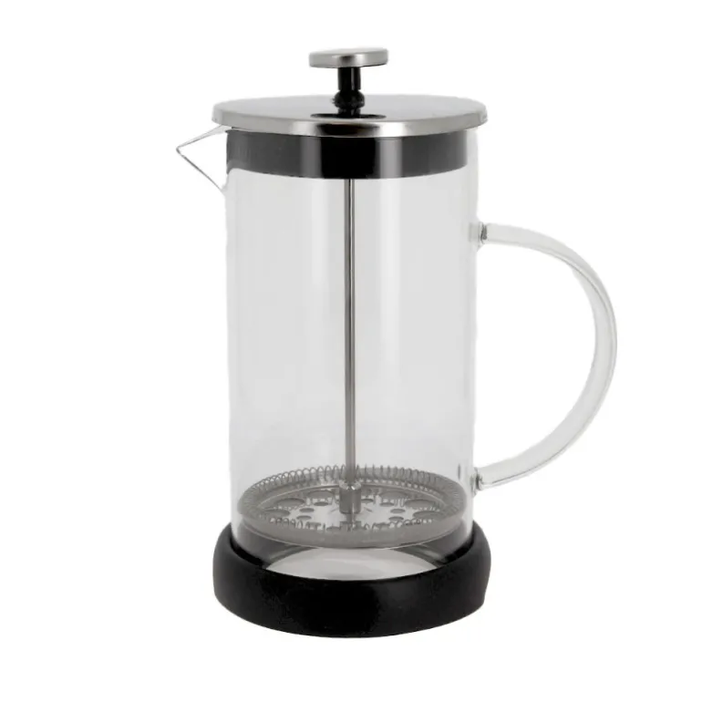 Cafetière à piston en verre couvercle noir - 1000 ml