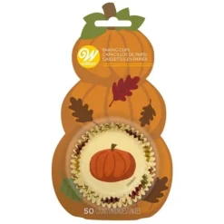 Caissette cupcake Halloween Citrouille Wilton (x50)