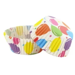 Caissettes cupcakes "Ballons d'anniversaire" (x50)