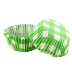 Caissettes cupcakes "Vichy vert anis" (x50)