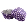 Caissettes cupcakes violettes à pois blancs (x50)