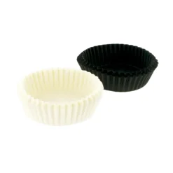 Caissettes moyennes de cuisson noires et blanches (x120)