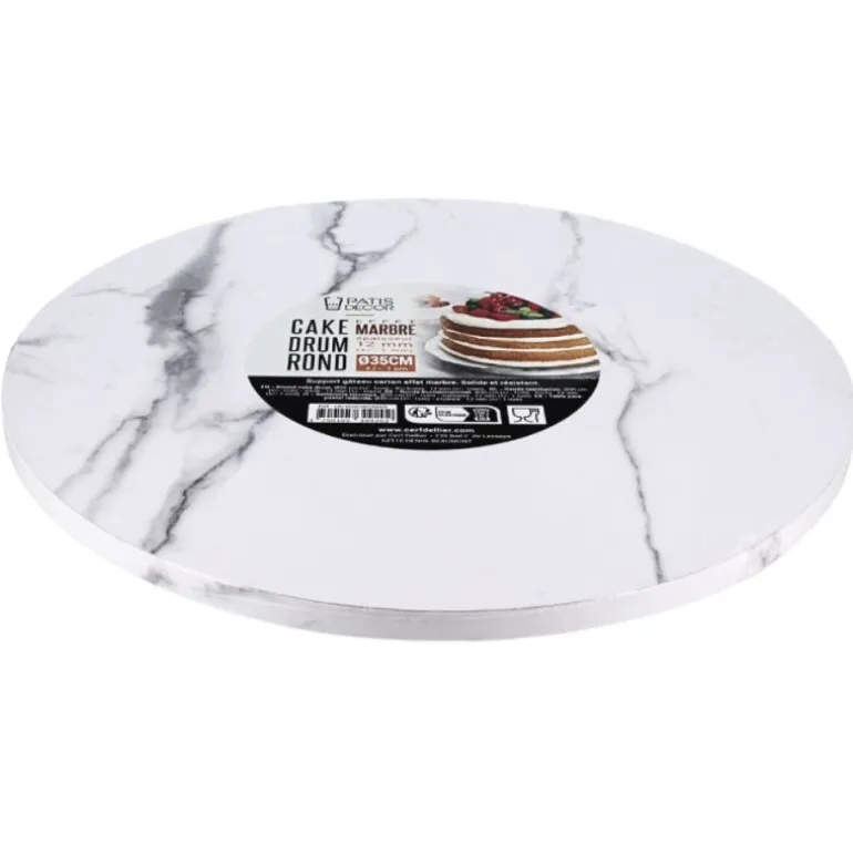 Cake Drum Rond Effet Marbre Ø 35 cm