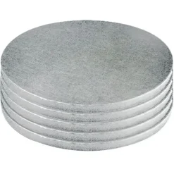 Cake Drums Ronds Argent Ø 40 cm (x5)
