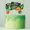 Cake topper assortis "Joyeux anniversaire" thème Dinosaures