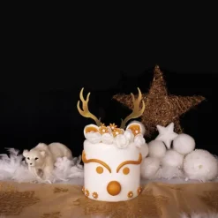 Cake Topper Cerf Dorés