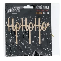 Cake topper Ho Ho Ho en bois