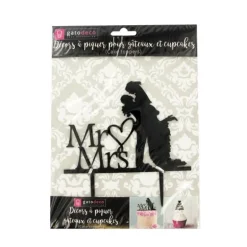 Cake Topper Mr & Mrs Bonheur