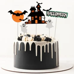 Cake toppers assortis thème Halloween (x5)