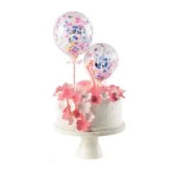 Cake toppers ballons confettis 10 cm (x20)