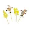 Cake toppers de Noël assortis thème 1 (x10)