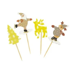 Cake toppers de Noël assortis thème 1 (x10)