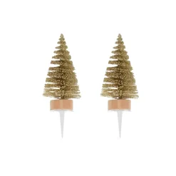 Cake toppers sapins dorés