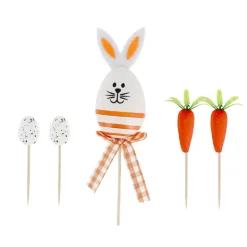 Cakes toppers lapin de Pâques (x5)