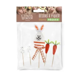 Cakes toppers lapin de Pâques (x5)