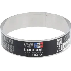 Cercle à entremets inox H 3,5 cm Ø 14 cm