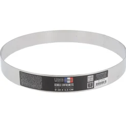 Cercle à entremets inox H 3,5 cm Ø 28 cm
