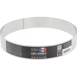 Cercle à entremets inox H 3,5 cm Ø 20 cm